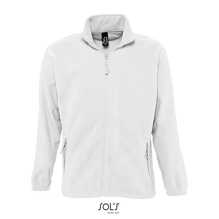 Veste polaire personnalisée homme NORTH Blanc 1